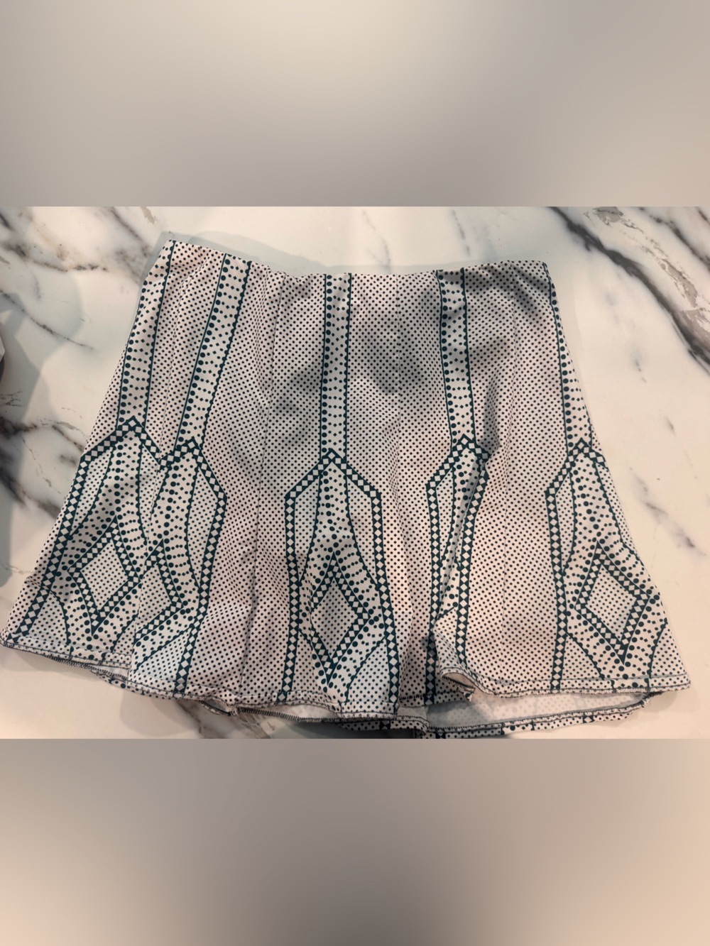 Lucky in Love Teal art deco tennis skirt